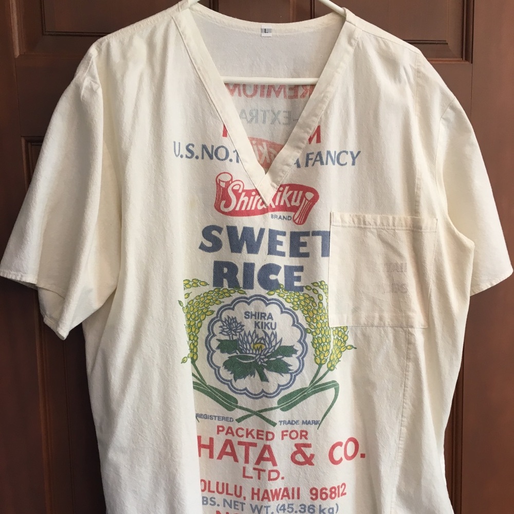 Rice sack shirt! Costume party?